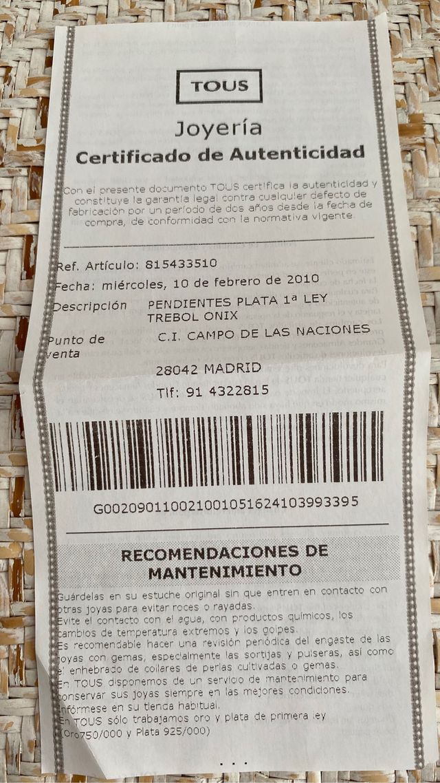 PENDIENTES DE PLATA Y ONIX TOUS 