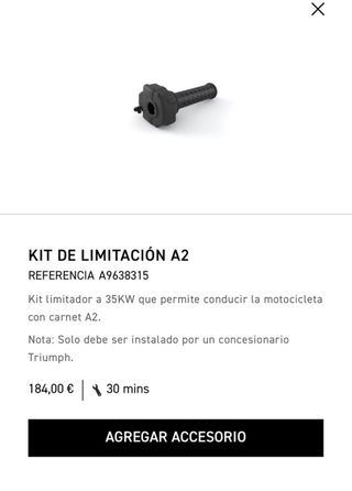 Puño limitador A2 Triumph