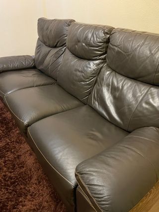 sofa piel y polipiel