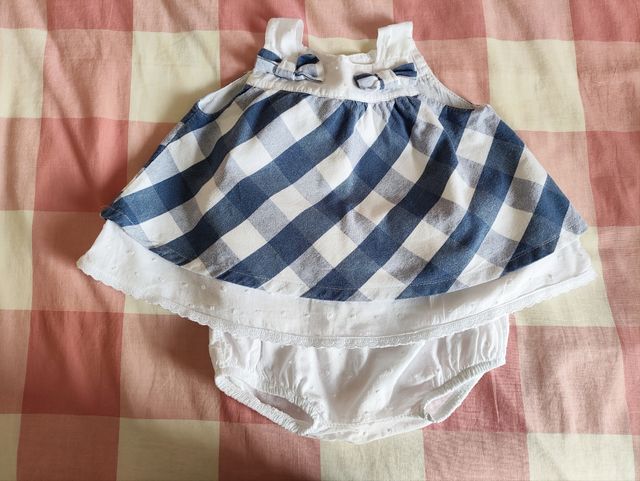 Vestido bebé Doña Carmen con gorrito 3 - 6 m