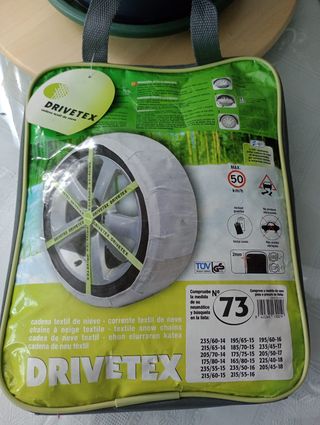 cadenas de nieve de tela coche