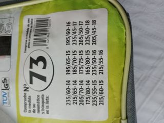 cadenas de nieve de tela coche