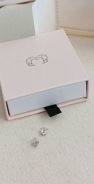 Mini pendientes rayo,plata de ley