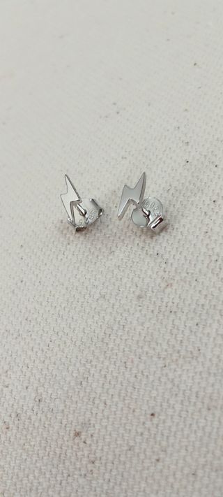 Mini pendientes rayo,plata de ley