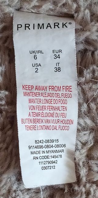 Chaquetón capucha/mujer/Primark/34.