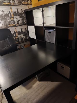 Ikea :escritorio Kallax/Linnmon negro