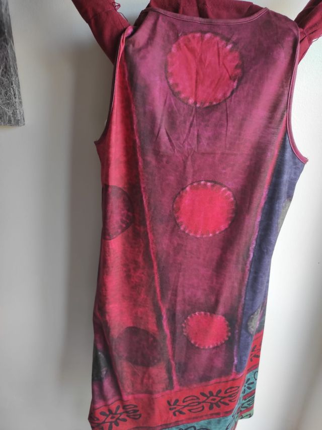 Abito a canotta con stampa a disegno