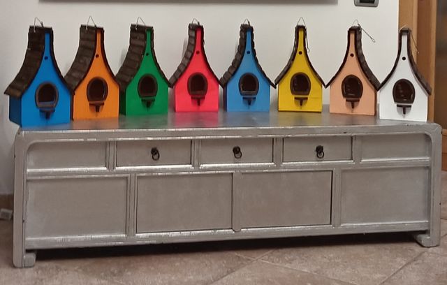 Casette in legno uccellini