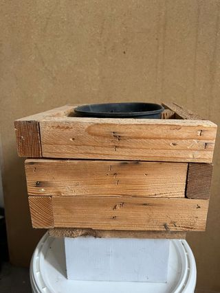 macetero de madera 