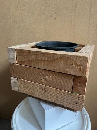 macetero de madera 