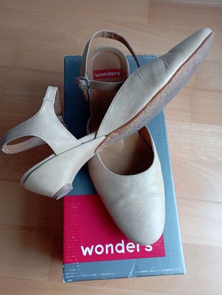 Bailarinas destalonadas beige Wonders 
