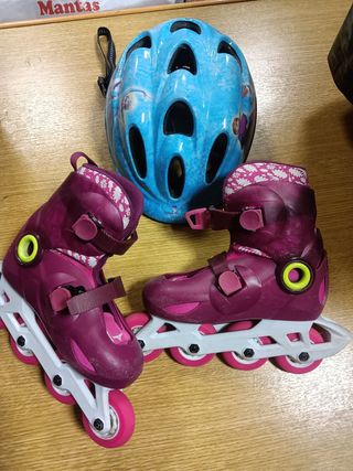 Conjunto patines y casco niña