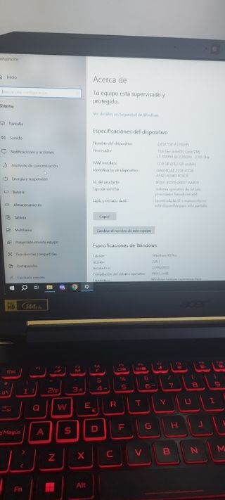 Ordenador portátil Gaming Acer Nitro 5 Intel I7