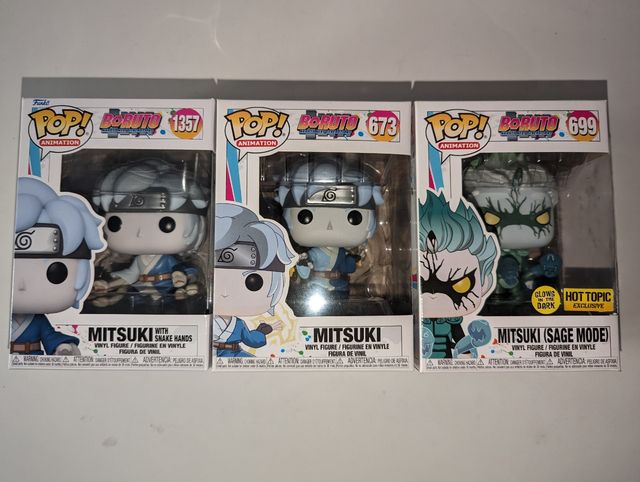 Funko Pop Boruto Mitsuki #1357 + #673 + #699 Glow