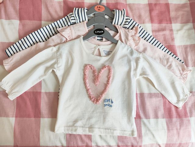 Pack camisetas nuevas talla 3 - 6 m