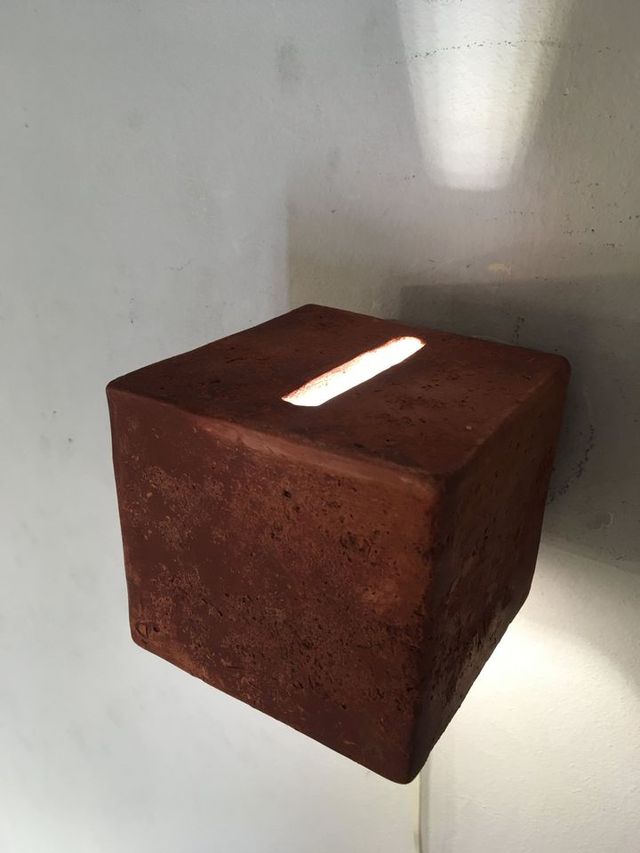 Lampada parete ceramica toscana