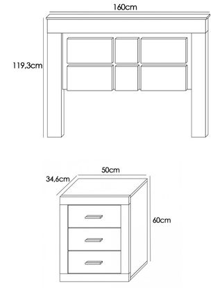 DORMITORIO DE MATRIMONIO CAMBRIA Y GRAFITO