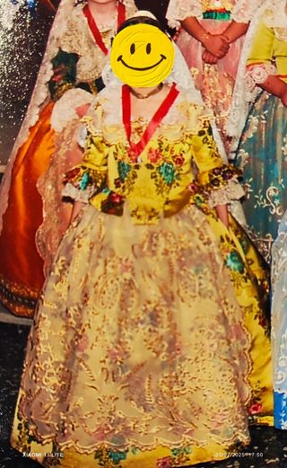 Vestido fallera niña 7-8 años 