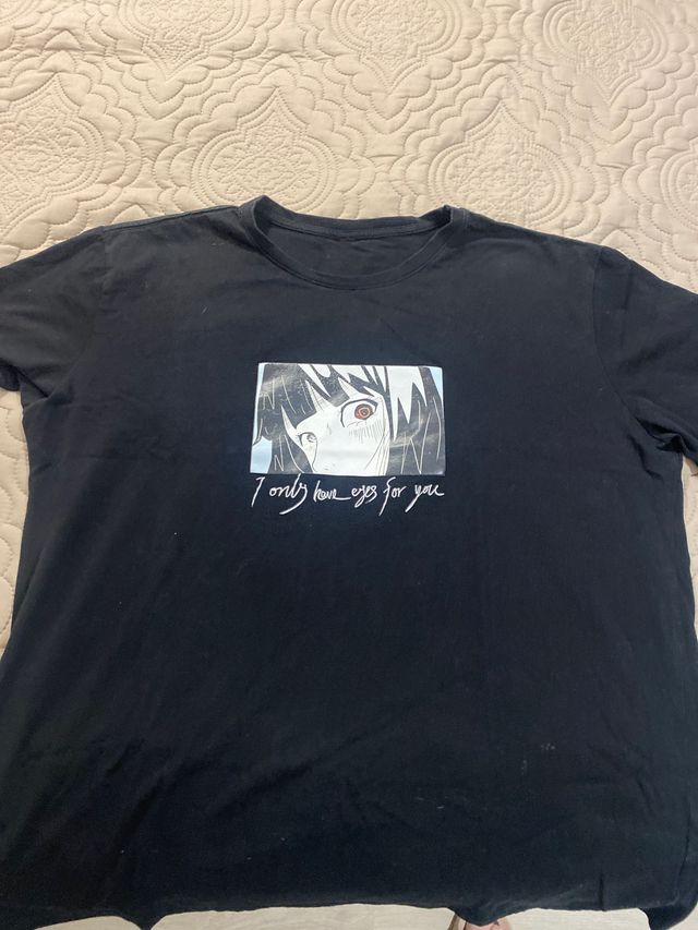 camiseta negra XL con estampacion
