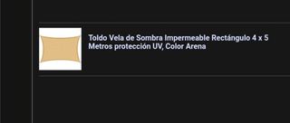 Toldo vela