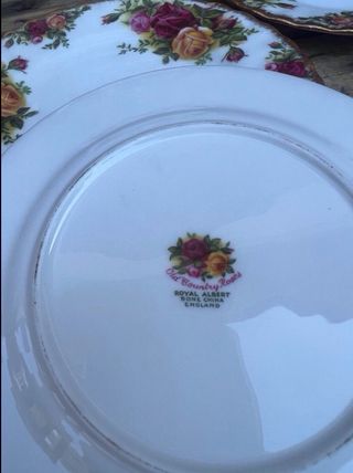 PLATOS POSTRE ROYAL ALBERT OLD COUNTRY ROSES