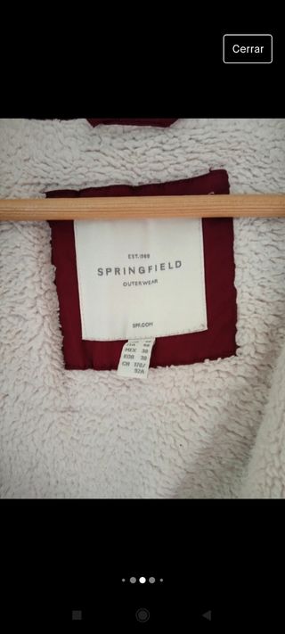 Anorak mujer acolchado Springfield talla 40