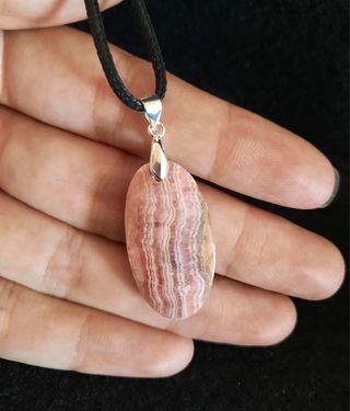 Colgante de Rodocrosita y Plata de Ley