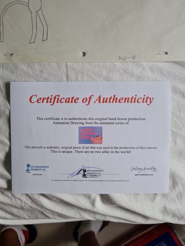 Pack celuloide y dibujo pantera rosa