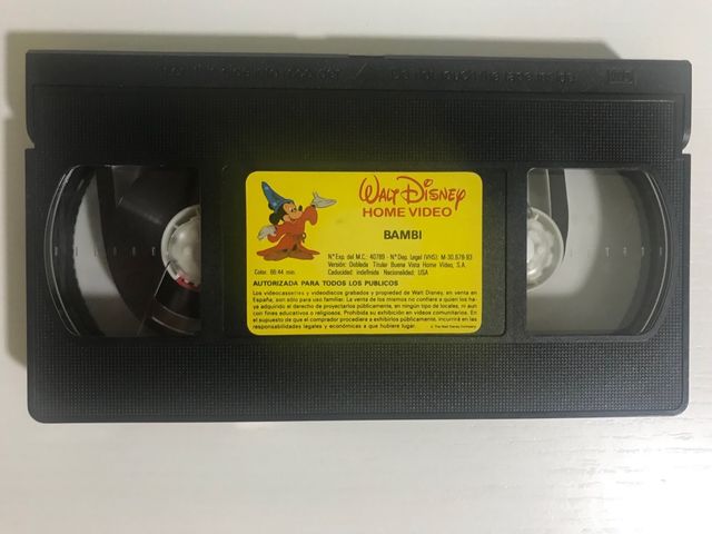 Cinta video VHS Bambi de Disney