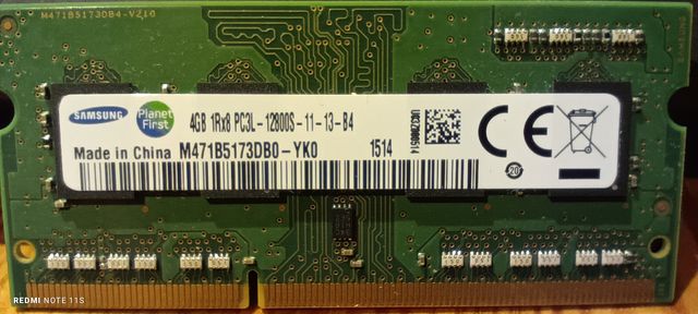 Modulo RAM Samsung 4Gb DDR 3L