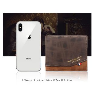 Cartera cuero esmerilada de gran capacidad,hombre.