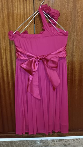 Vestido fiesta fucsia mujer