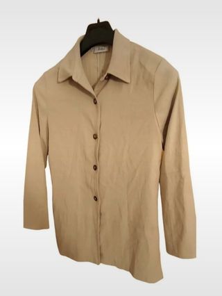 Chaqueta beige antelina 