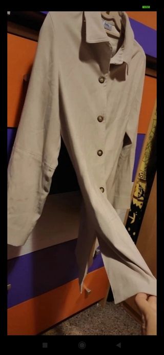 Chaqueta beige antelina 