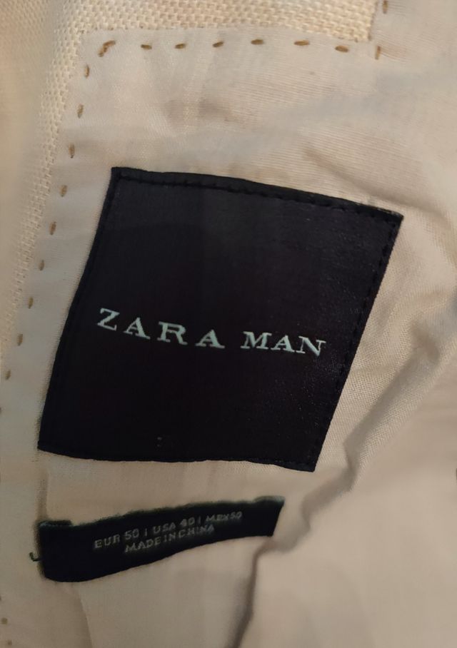Giacca uomo Zara taglia 50 colore panna