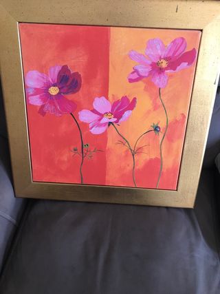 quadro con cornice oro