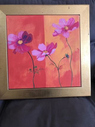 quadro con cornice oro