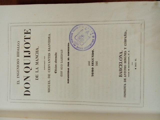 2tomos ingenioso hidalgo Don Quijote