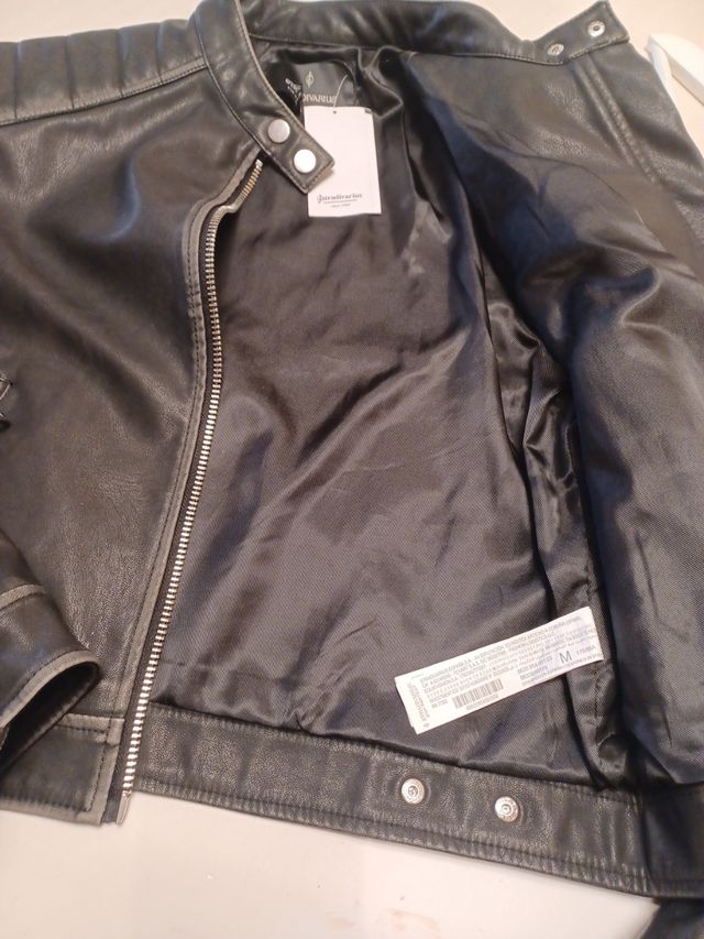 Cazadora motera polipiel