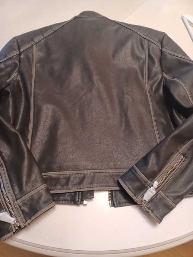 Cazadora motera polipiel