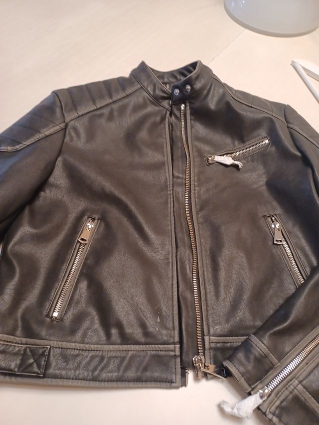 Cazadora motera polipiel