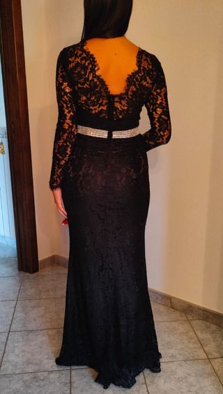 Abito donna nero in pizzo