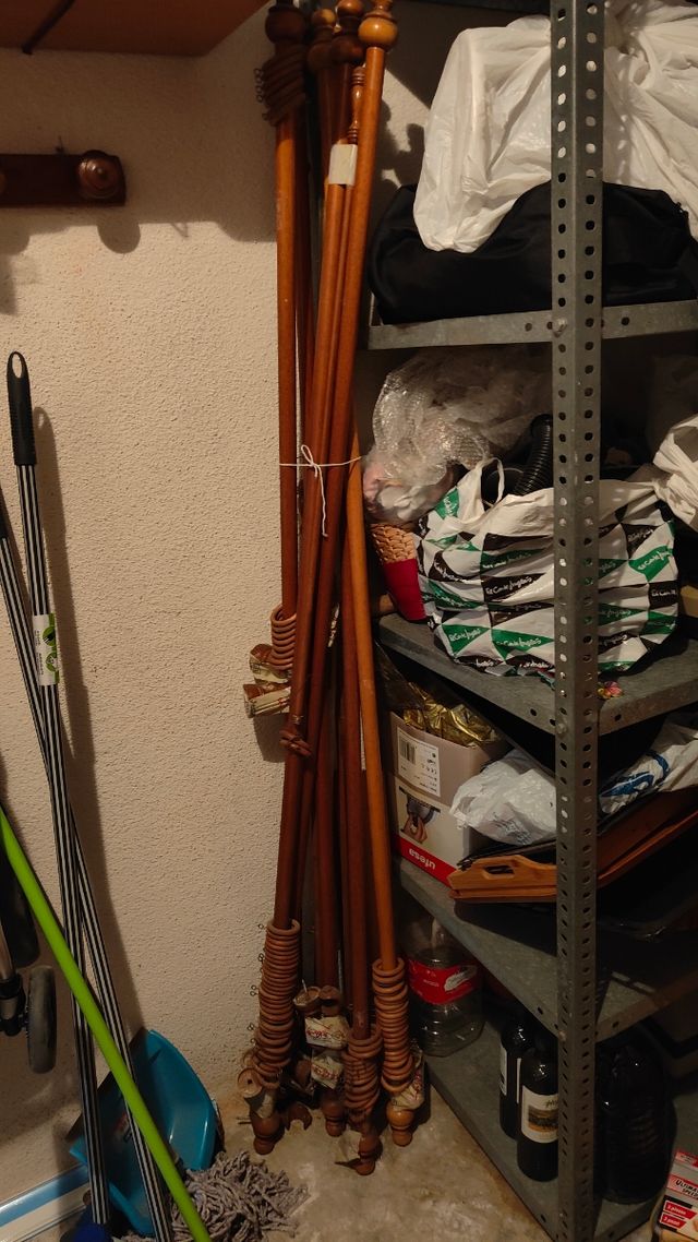 Barras cortinas madera