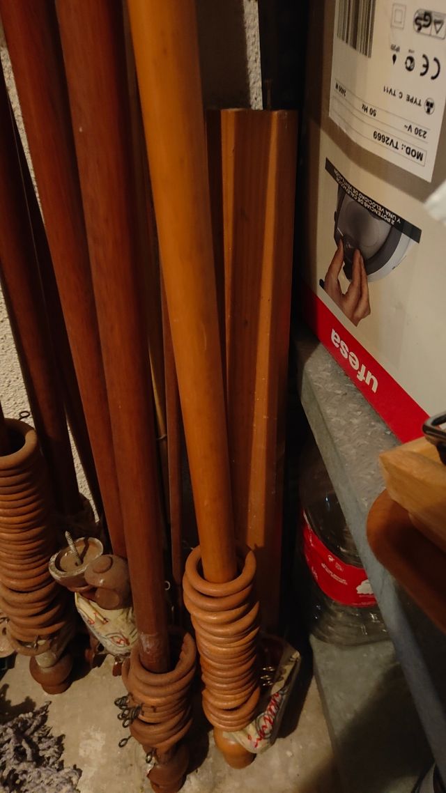 Barras cortinas madera