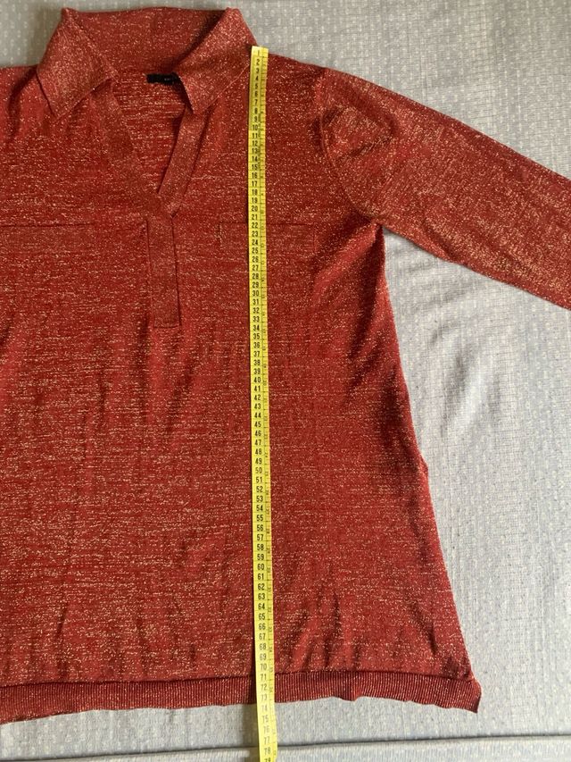 Jersey Nuevo coral brillo Amitié. Regalo bolso.