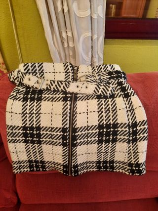 falda cuadros zara