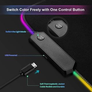 Tappetino Mouse RGB xxl impermeabile 80x30x0,4 cm