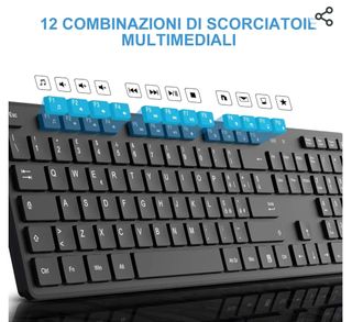 TASTIERA E MOUSE WIRELESS ITALIANO