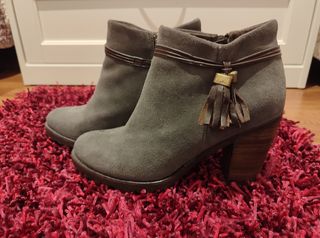 Botines grises Alpe de piel T: 37