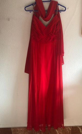 Vestido rojo largo de fiesta
